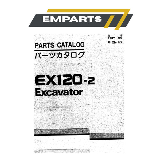 (Photocopy Type) HITACHI EX120-2 Excavator Parts Catalog Book Manual Including Engine, Piping, Cabin