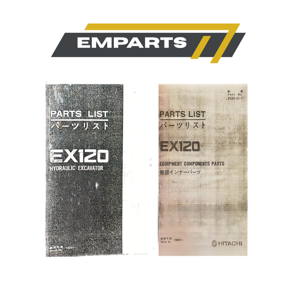 (Photocopy) Excavator Hitachi EX120-1 Manual Book Part Book & Hydraulic Excavator Equipment Components Parts Book Buku