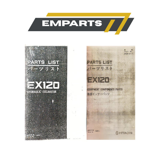(Photocopy) Excavator Hitachi EX120-1 Manual Book Part Book & Hydraulic Excavator Equipment Components Parts Book Buku